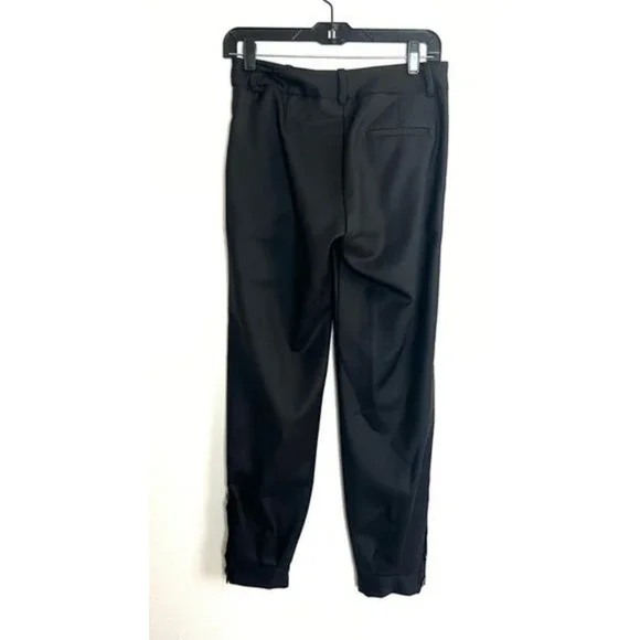 NEW! Nili Lotan 2 Bertina Slouchy VIRGIN WOOL Pants Pleats High Rise Button Hem - Picture 4 of 14